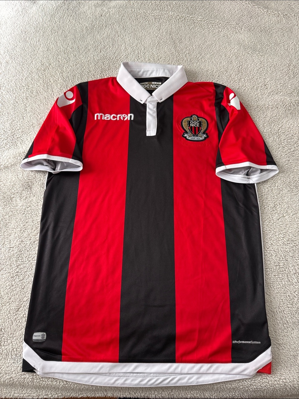 OGC Nice 🇫🇷 2018-19 Macron Brand Ligue 1 Home Jersey